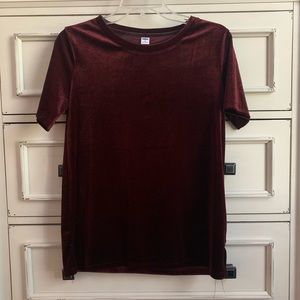 old navy velvet shirt size x-small